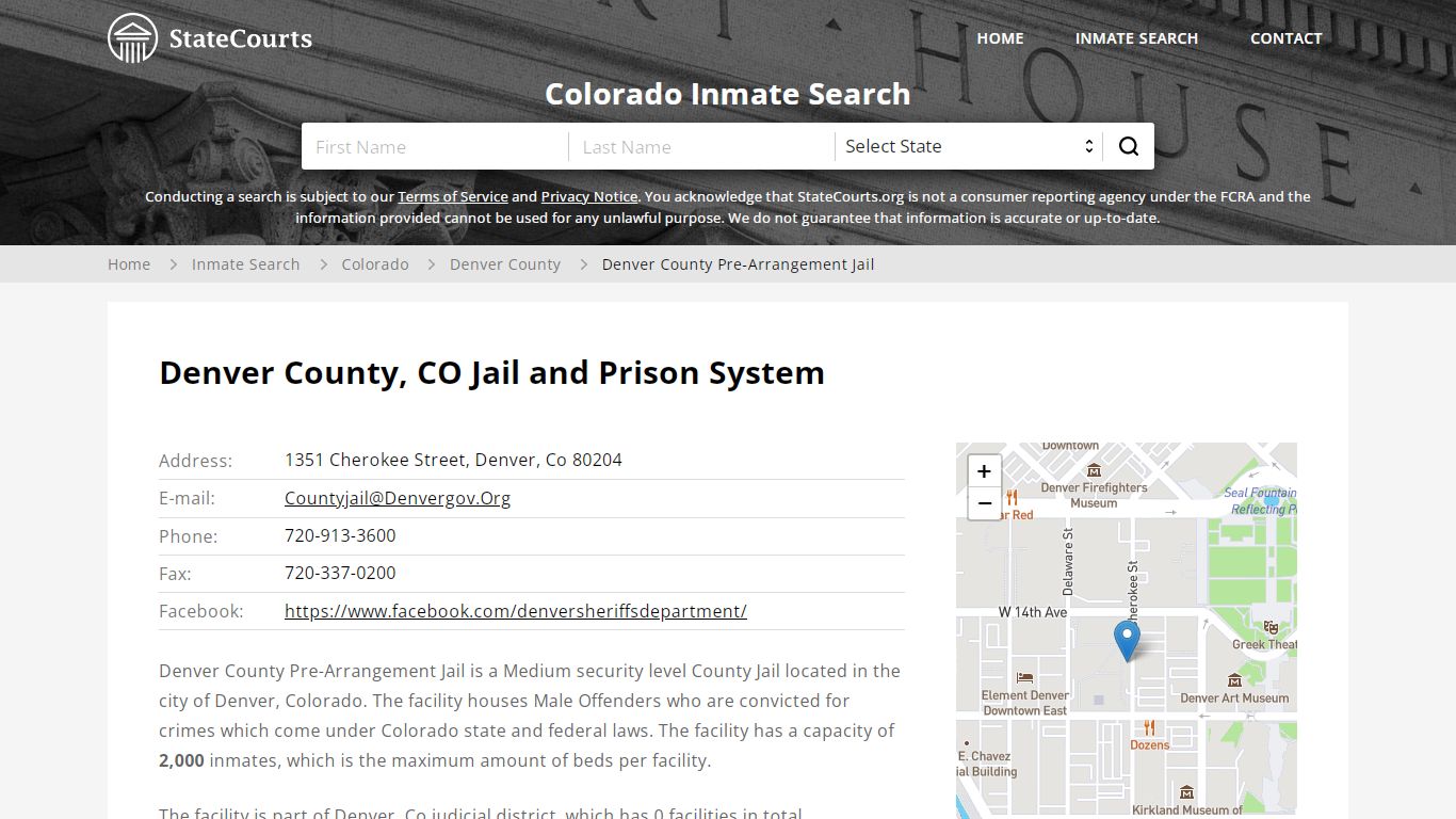 Denver County Pre-Arrangement Jail Inmate Records Search ...